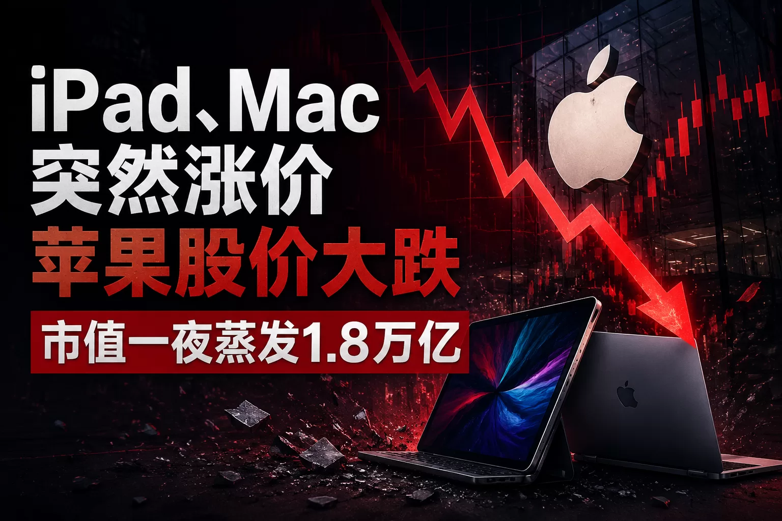 苹果iPad、Mac突然涨价，市值一夜蒸发1.8万亿！存储芯片“百年一遇”涨价潮冲击消费电子